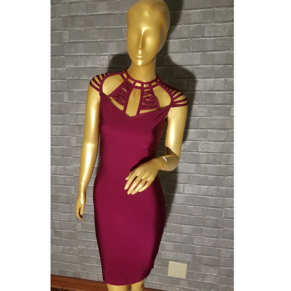 Magenta bandage dress